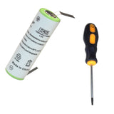 HQRP Battery compatible with Remington M8221 RS6720 RS6943 Shaver plus Screwdriver and Coaster