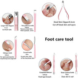 Manicure Set Women, Aceoce Professional Nail Clipper Kit & Pedicure Kit, Luxury 18 Pcs Grooming Kit for Travel, Gifts Choice for Mother, Girlfriend lady and Female friends colleague (rose glod 18pcs)