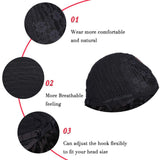 WIGNEE Loose Wave Bob Lace Part Wigs 100% Virgin Brazilian Human Hair Middle Part Wave Wigs for Women Glueless Wig Natural Black Color (Natural Black Loose Wave Bob)