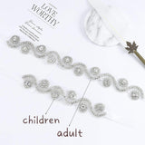 Unsutuo Flower Girl Headband and Tiara Wedding Headpieces Bridal Hair Accessories for Women and Girls (Adult)