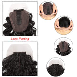 DÉBUT 3 synthetic Hair Bundles with easy Closure 29 inches 340g Deep Wave Hair Weave Hair Extension Heat Resistant (T042: Gradients Blonde)