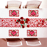 Beeager 5 Pack Valentines Day Decorations Sets - Valentines Day Table Runner