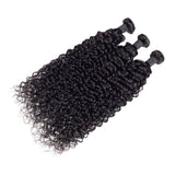 Brazilian Virgin Curly Human Hair 3 Bundles Jerry Curly Human Hair Weave Grade 8A 100% Unprocessed Virgin Human Hair Bundles (14 16 18 inch) Natural Color