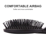 3Pcs Hair Brush Set Detangling Brush Paddle Comb for Women Men Kids Girls Wet Dry Use (Black)