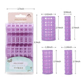 24Pcs Multi-Size Plastic Hair Rollers, Hair Curlers Self Grip Hairdressing Clips, DIY Curly Hair style Curling Tools, Large/Medium/Small Curler for Women Ladies, Random Color, 3 Count