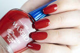 Masglo Nail Polish Glamour Set 4 Pcs Favorite Shades of Red Color - Kit 4 Esmaltes Colores Rojos 0.5 Fl. Oz.