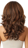 Outre LACEFRONT PERFECT HAIR LINE Glamorous Wavy Fully Hand-Tied 13”x 6” Frontal HD Baby Hair Transparent Lace Easy-to-Style Heat Friendly - JULIANNE (DR4/HNBRN)