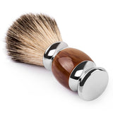 QSHAVE 100% Best Original Pure Badger Hair Shaving Brush Handmade. Faux Agate Handle. Perfect for Wet Shave, Safety Razor, Double Edge Razor