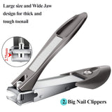 Ivandar 10 Pcs Manicure and Pedicure Personal Care Set,Professional 304 Stainless Toenail Clippers for Ingrown Toenails,Premium Rubber Handle Handy Toenail Trimmer Come with Luxury Gift Box