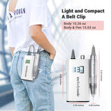 MelodySusie Professional Rechargeable 30000 rpm Nail Drill, Portable E-File with Long Life Battery, Electric Tool for Acrylic Nail Natural Extension Poly Nail Gel, High Speed, Low Heat