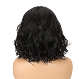 Short Bob Wigs Body Wave Human Hair Wig with Bangs Brazilian Virgin Human Hair None Lace Front Wigs With Bangs 130% Density Glueless Machine Made Wigs For Black Women 10 Inch
