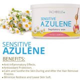Tachibelle Depilatory Wax - Sensitive Azulene Wax 14 Oz Professional Hair Removal Made in Italy (Pack of 3)