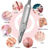 MelodySusie 30000 rpm Professional Nail Drill-Scarlet, High Speed, Low Heat, Low Noise, Low Vibration, Portable Electric Efile Drill with 10 PCS Diamond Bits for Acrylics Gel Nails