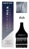 Pravana Chromasilk EXPRESS TONES Ammonia-Free 5 Minute Toning DEMI-PERMANENT Hair Color Dye (w/Sleek Tint Brush) Cream Haircolor Chroma Silk Quick Toning (ASH)