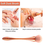 Lavender Violets Fast-Dry-Dip-Powder-Nail Kit of 8 Colors Quick Dry Nude Pink Blue Acrylic-Dipping Powder System with Essential Manicure Nail Tool J789