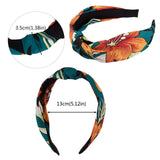 Ondder 12 Pack Knotted Headbands for Women, Turban Headbands for Women Hard Headband Headwear Cute Floral Headbands Hair Accessories for Women Ladies