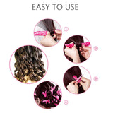 BERON 40 Pieces Night Sleep Hair Rollers Curlers Pillow Hair Rollers Curlers DIY Hair Styling Tools Magic Hair Rollers (40PCS, Leopard)