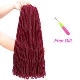 6Packs/Lot 18 Inch Micro Crochet Hair Braids Slender Straight Goddess Faux Locs Crochet Hair Synthetic Sister Locs Crochet Hair Braids Synthetic Braiding Hair Extensions For Women(BUG#)