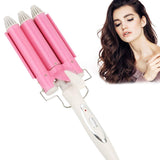 Hair Curling Iron 3 Barrel Wand with Anti-scalding Insulated Tip,Temperature Adjustable Hair Waver Curling Iron for Long or Short Hair Heat Up Quickly Hair Waving Styling Tools