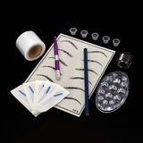 Eyebrow Microblading kit, Atomus Eyebrow Micro Needling Pen Set with Pigment Ink Cups Holder 14pin Blades Plastic Wraps Practice Skin Pencil for Eyebrow Tattoo Permanent Makeup (#02)