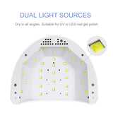 Frcolor 48W LED UV Nail Lamp for Gel Polish with 5 Timer Setting, Nail Dryer Lamp Gel Manicure Light for Home and Salon,White