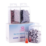 Makartt Nail Drill Bits Set and Sanding Bands Bundle, 10Pcs Tungsten Carbide Nail Drill Bits and 300Pcs Sanding Bands Remove Poly Nail Gel