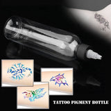 Tattoo Pigment Ink Bottle, 3pcs 250ml Empty Plastic Bottles Green Soap Clear Bottle Supply Tattoo Art Beauty Tool