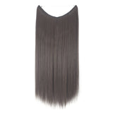 22-24 inches Invisible Wire No Clips in Synthetic Hair Extensions Secret Fish Line Hairpiece