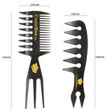 2 PCS Hair Comb Styling Set Barber Professional Accessories - Portable Shaping and Teasing Wet Combs Tools, Anti Static Hair Brush for Men Boys Valentine's Day gift