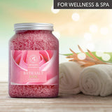 Rose Bath Salts - Natural Rosewood Oil & Rose Extract - Best for Relaxing - Good Sleep - Beauty - Bathing - Body Care - Wellness - Relax - Aromatherapy - Spa - De-Stress Bath Salts