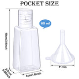 24 Pieces Empty Bottles with Flip Cap Travel Size Containers Empty Plastic Bottle with 2 Pieces Transfer Funnels for Liquid, Lotions, Creams, Shampoo and Toiletries (60 ml)