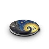 Compact Mirror Dead The Nightmare Before Christmas (The Starry Night) Pocket-size Travel Double Sided Makeup Mirror 1x/2x Magnification Portable Folding Cosmetic Mirrors