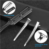 Professional Hair scissors for cutting hair thinning shears Barber scissors set for men and women. Shears for hair cutting Salon Barber and Family Kit