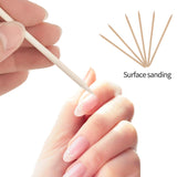 Aenoyo 500 pieces Orange Wood Sticks Nail Art Manicure Pedicure Tool Cuticle Pusher Remover Double Heads Sticks, 4.5inch (500 Pieces)