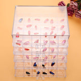 Maxmartt 120 Grids Nail Decoration Sequence Organize Box Transparent Empty Nail Art Storage Box