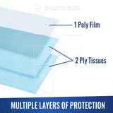 3-Ply 13" x 18" Tattoo Piercing Disposable Waterproof Patient Bibs (125 Pack) (Fuchsia)