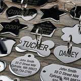 GoTags Stainless Steel Pet ID Tags, Personalized Dog Tags and Cat Tags, up to 8 Lines
