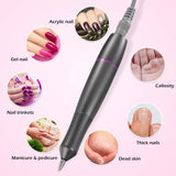 Electric Nail Drill, 30000RPM Professional Nail Drills for Acrylic Nails, Portable & Rechargeable Nail File Drill Kit for Shaping, Buffing, Removing Acrylic & Gel Nails Pedicure Manicure Tools