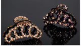 Suoirblss Woman Glinted Crystal Hair Clip Claw Pins Large Fancy Rhinestones Claw Clip Jaw Clips for Thick Hair (Champagne)