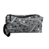 Travel Makeup Grey Hockey Large Cosmetic Pouch Makeup Travel Bag Purse for Women Or Girls