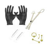 BodyJewelryOnline Body Piercing Kit Belly, Lip, Nose, Ear-14G & 16G Needles 8 Piece Titanium - PK019