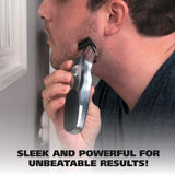 WAHL Groomsman Corded or Cordless Beard Trimmer for Men - Rechargeable Grooming Kit for Facial Hair - Hair Clipper, Shaver & Groomer - Model 9918-6171, Silver