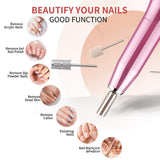 Professional Nail Drill for Acrylic Nails,20000RPM Electric Nail Drill Machine Portable Efiler Nail Drill For Acrylic/Gel Nails,Rechargeable Pedicure Drill Set for Nail Polishing Removing