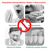 Y-Kelin 180 tabs Denture Cleansing Tablets(6 Months Supply)-Removing Bad Odor, Plaque, Stains from Dentures, Retainers, Night Guards, Mouth Guard(pack of 6)