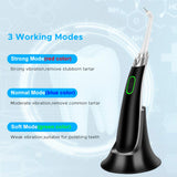Electric Dental Calculus Remover, TUMPLIK Tooth Polisher Tartar Scraper with 3 Adjustable Modes Professional Teeth Cleaning Kit - 3 Replaceable Clean Heads, Mouth Mirror