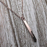 Vertical Name Necklace Personalized Gold Bar Necklace Customize Gift for Women