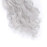 24 Inches 145G Clip In On Hair Extensions Long Straight Curly Synthetic Hair 8 PCS 18 Clips Thick Full Head Hair Pieces Colorful Highlight Ombre For Women (24''-Curly,silver grey)