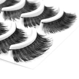 Goldrose Beauty 50 Pairs 5 styles Lashes Pack False Eyelashes Natural Look Wispies,Handmade Fake Eyelashes Extension,Fashion Thick Soft,Can be Reusabled,with a Free Stainless Steel Eyelash Tweezers