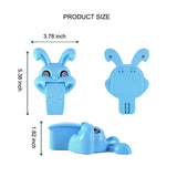 Aquatrend Kids Toothbrush Holder - Wall Mounted & Portable Electric Toothbrush Protector, Ideal Gift for Kids, Girls, Pupils - Perfect for Travel, Home, School Blue Rabbit