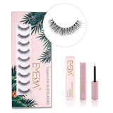 10 pairs False Eyelashes Natural Look 002 Lashes and White Glue